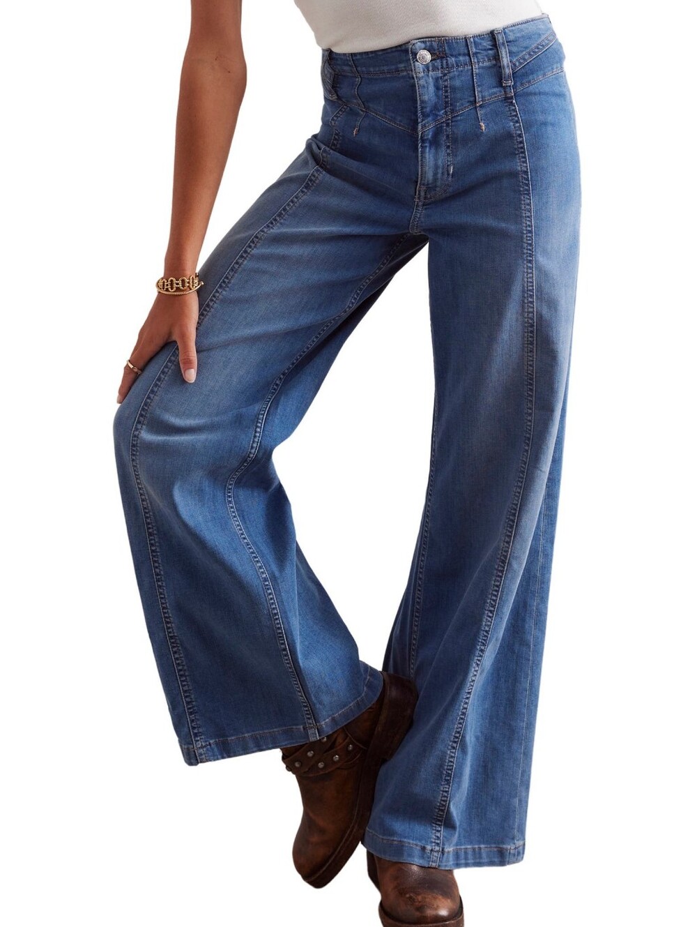 We The Free Libre Front Yoke Wide Leg Jeans